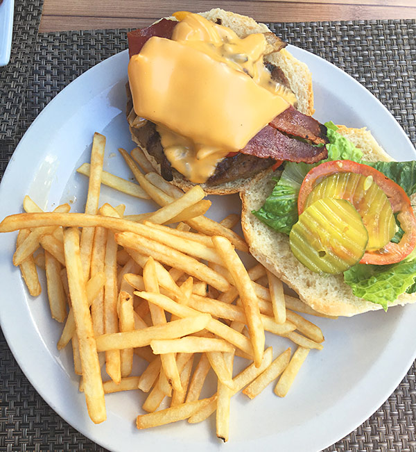 tropical sunset burger