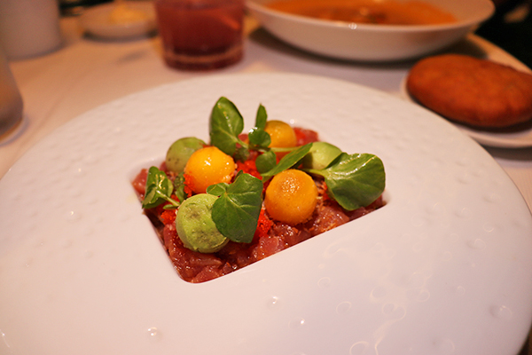 tuna tartare at capjuluca