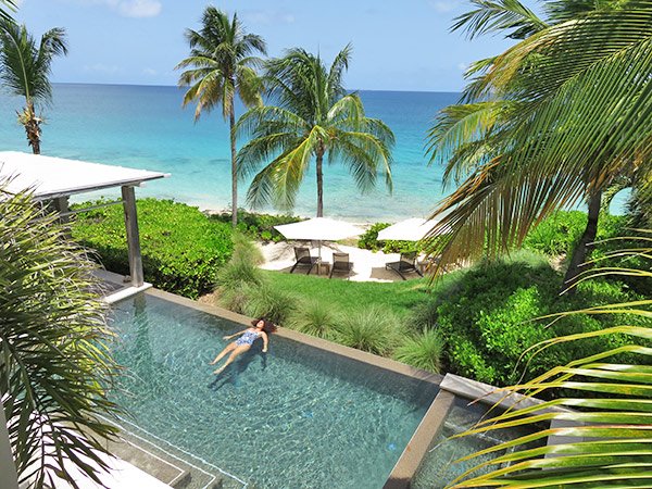 Villa Pool with Beach view