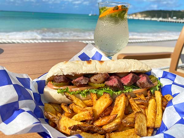 Waves ribeye steak sandwich