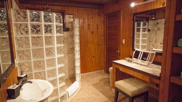separate bathroom for guests at wesley house villa