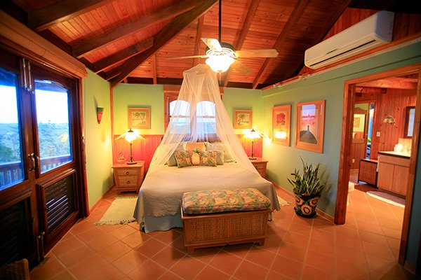 guest bedroom inside wesley house rental in anguilla