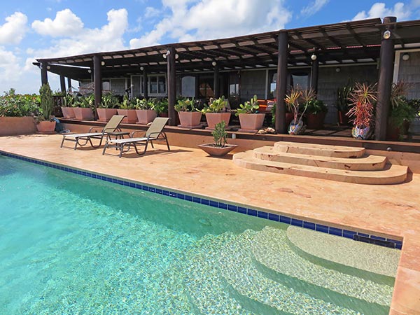 wesley house anguilla with pool in foreground by day