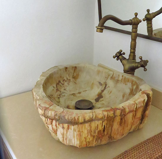 zemi beach hotel room wood sinks