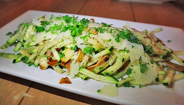 Zucchini carpaccio at SandBar