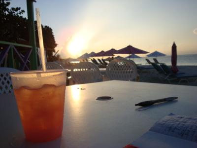 Rum Punch on Shoal Bay at Sundown