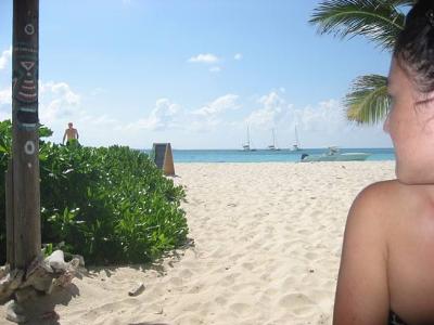 Yuki at Sandy Island Anguilla