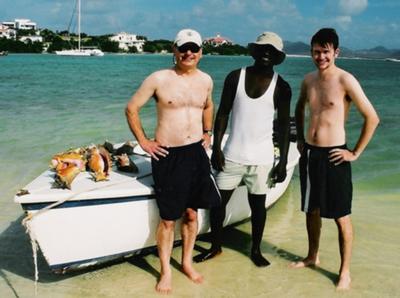 Mike with Dad and Morris