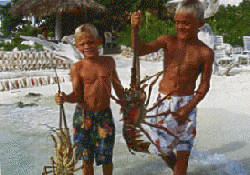 Sandra and Eudoxie's boys in 1996