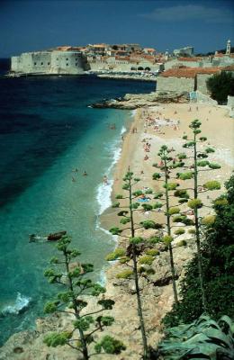 Banje beach, Dubrovnik is a famous Croatian hotspot
