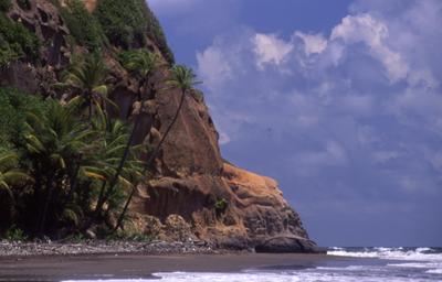 black sand Dominica