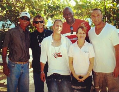More Athletes in Anguilla:<br>Michael Jordan and Derek Jeter at Scilly Cay<br>Photo From: hipxfms via Instagram