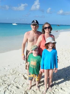 Eric, Becky, Samantha, Nathaniel Shoal Bay Anguilla 2010